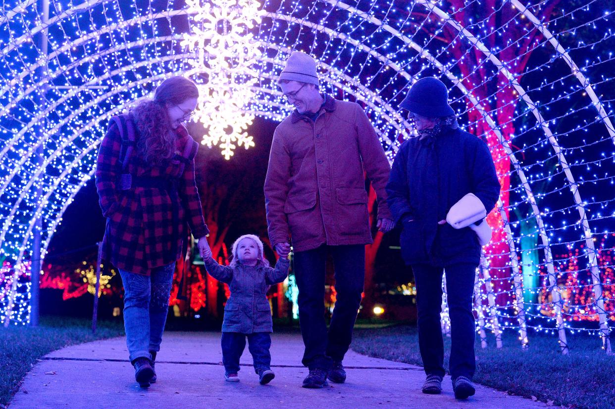 Winter Lights walk-through exhibit at the N.C. Arboretum in Asheville will be open through Dec. 31.
