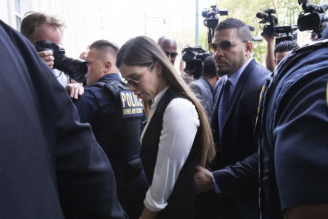 El Chapo's wife Emma Coronel Aispuro arrives for his sentencing