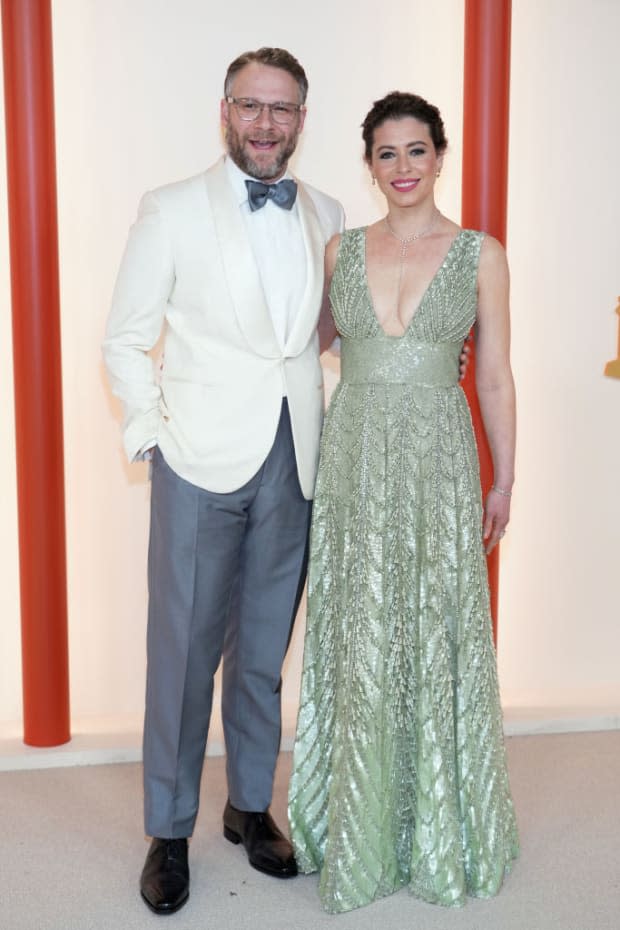 <p> Seth Rogen and Lauren Miller</p><p>Photo by Kevin Mazur/Getty Images</p>