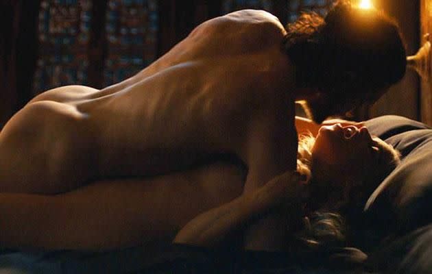 Jon and Dany finally got hot and heavy. Source: HBO