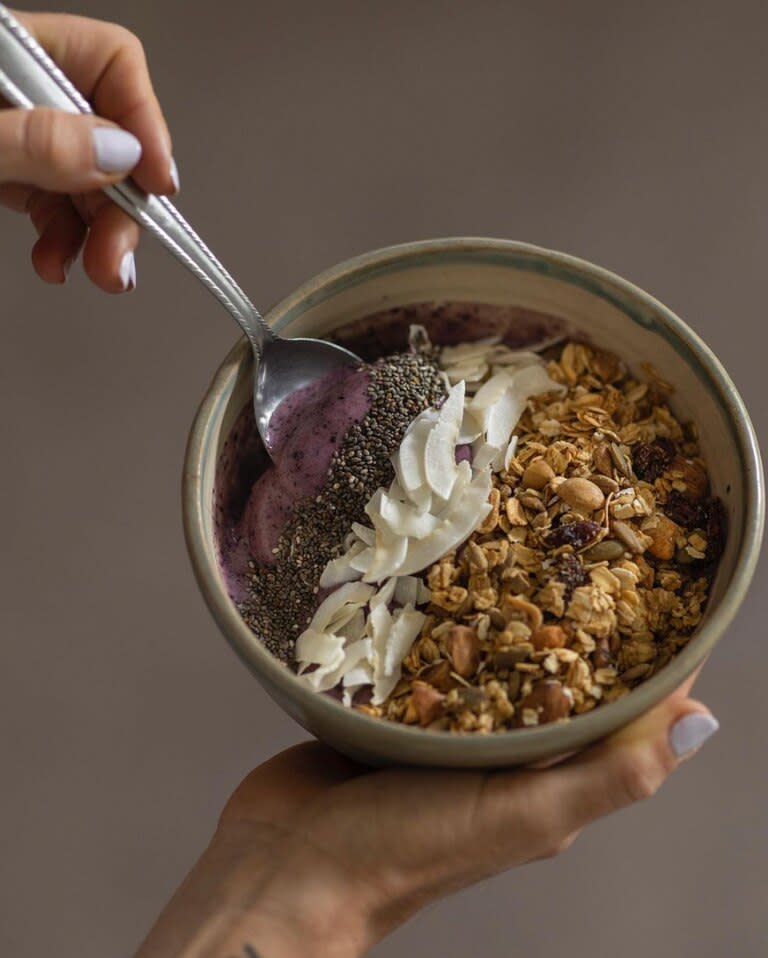 El smoothie de arándanos, uno de los bowls mágicos de Fauna.