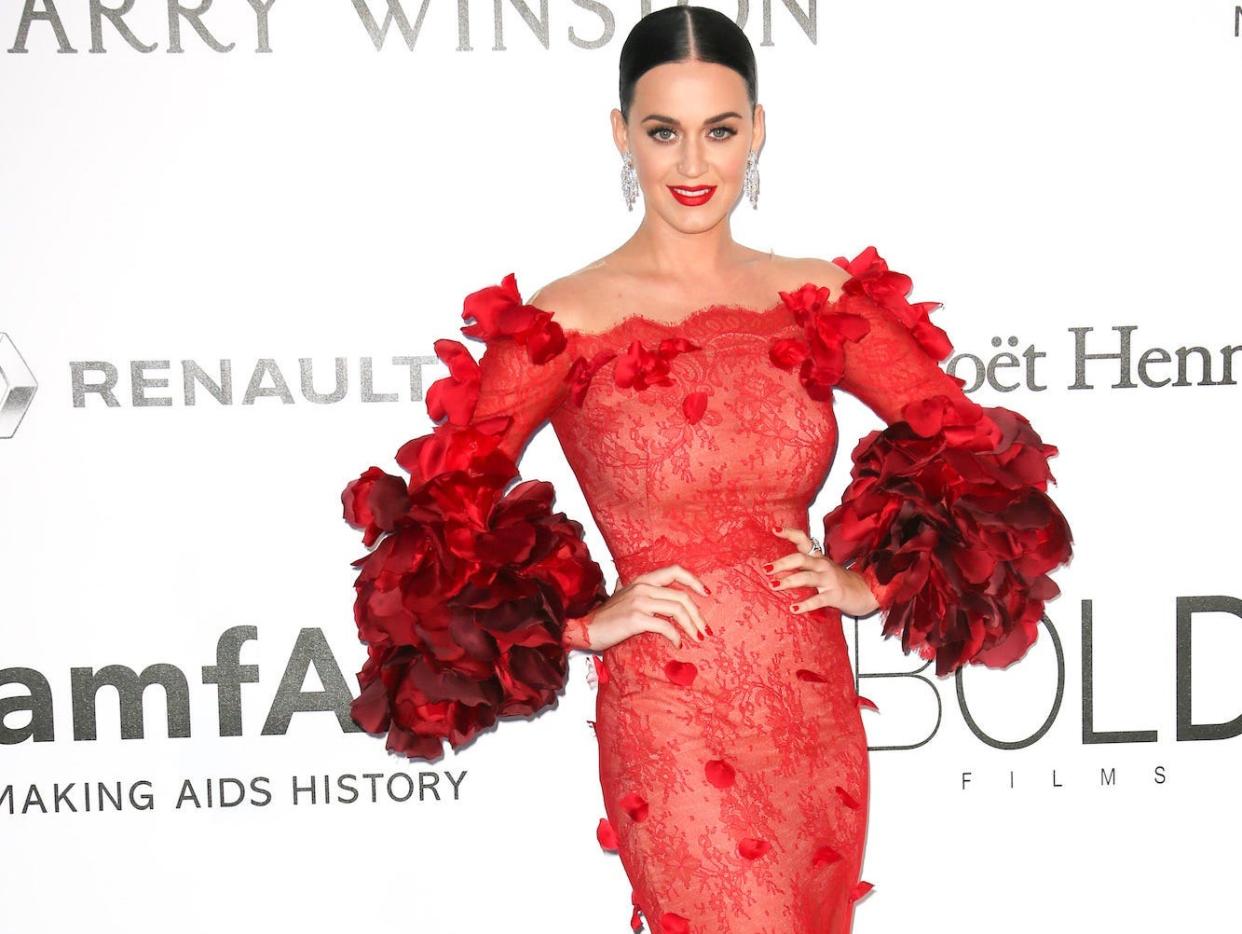 Katy Perry attends the 2016 amfAR Gala at the Cannes Film Festival.