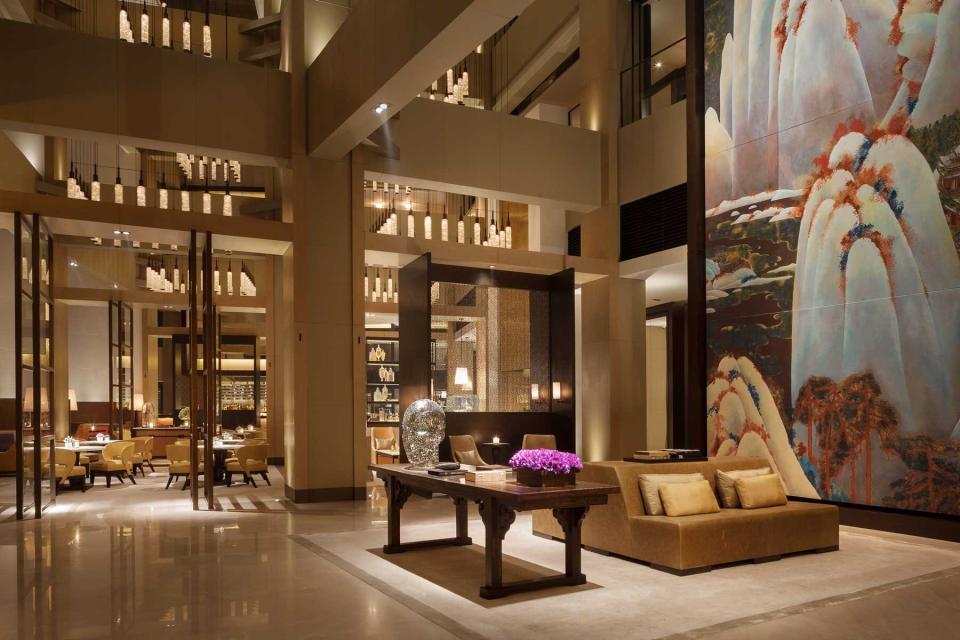 Lobby of the Rosewood Beijing hotel