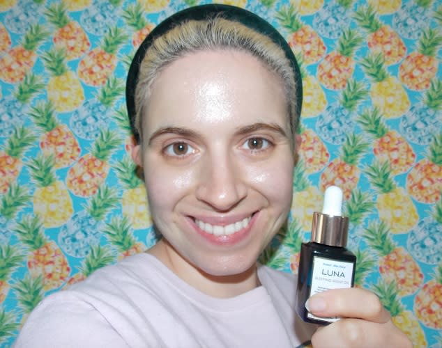 An insomnia-suffering beauty writer tries the retinol-infused Sunday Riley Luna oil in hopes that it will keep all those fine lines and wrinkles at bay.