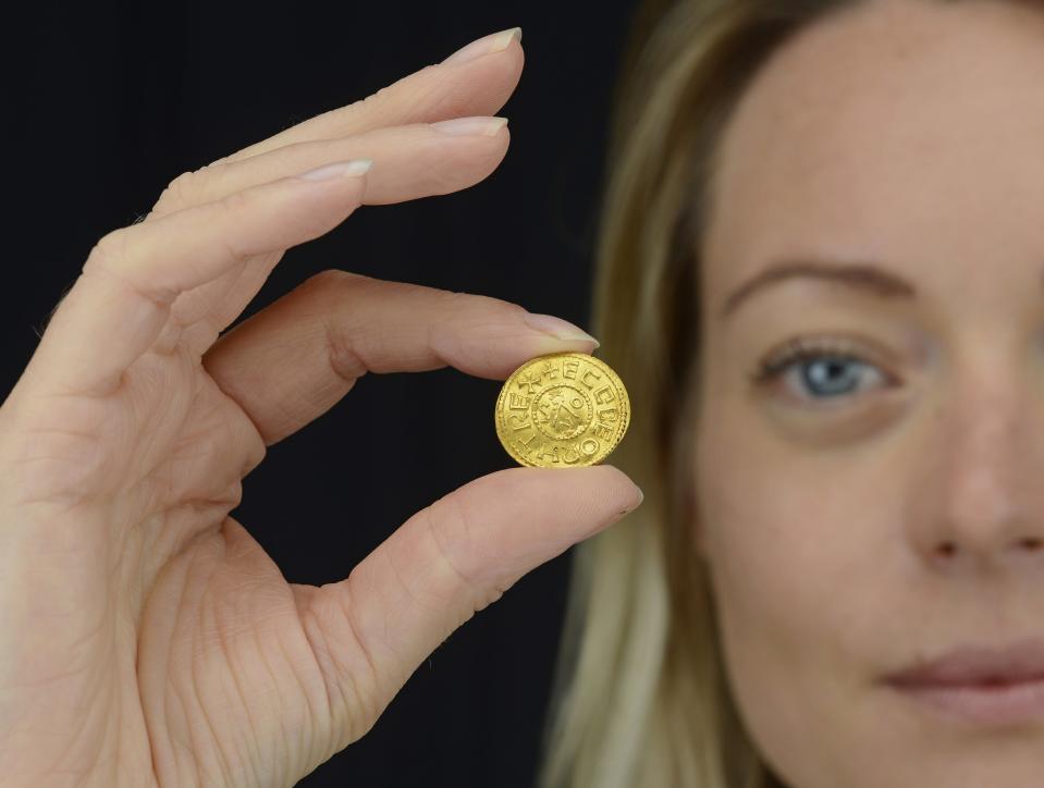 An Anglo-Saxon coin which is set to fetch up to £200,000 at auction (Dix Noonan Webb/PA) (PA Media)