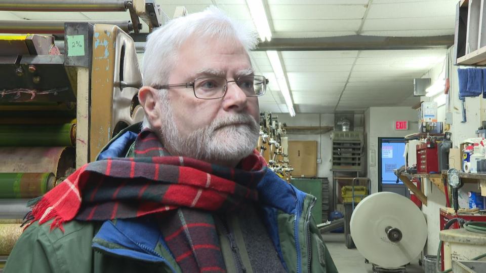 Max Fraser at the Whitehorse Star newspaper office. Fraser was hired as a consultant by the paper.