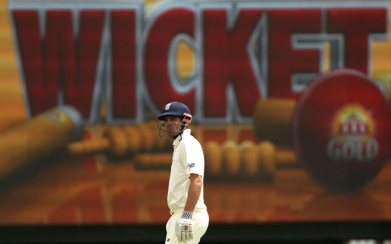 Hear the drummer get wicket: Alastair Cook is out - Getty Images AsiaPac