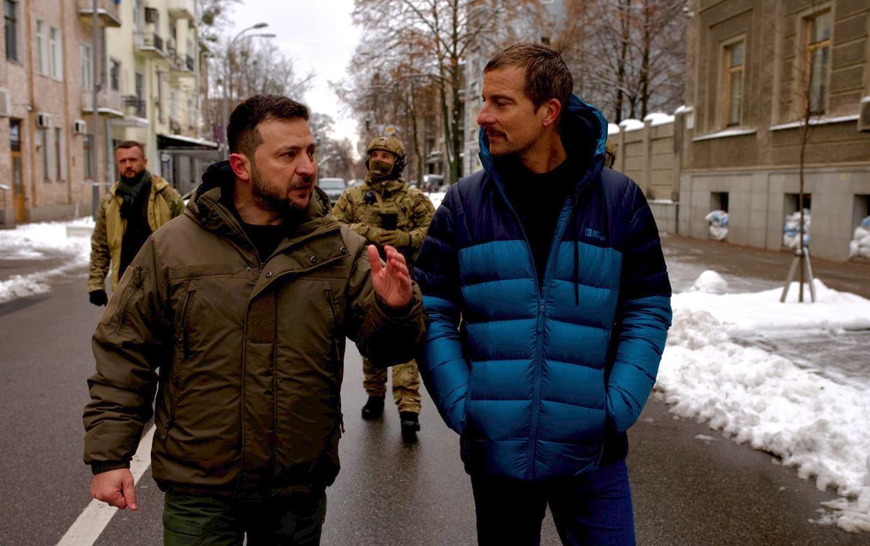 President Zelensky and Bear Grylls - Bart Corpe/Channel 4