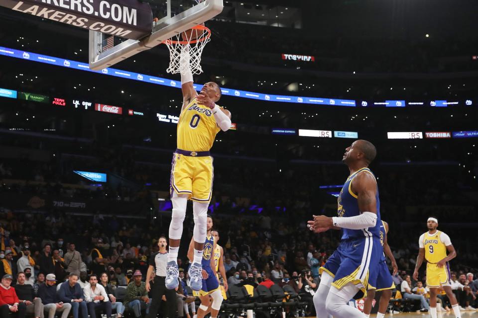 Russell Westbrook had eight points on 4-for-13 shooting in his debut with the Lakers. But the Lakers insists there is no reason for concern.