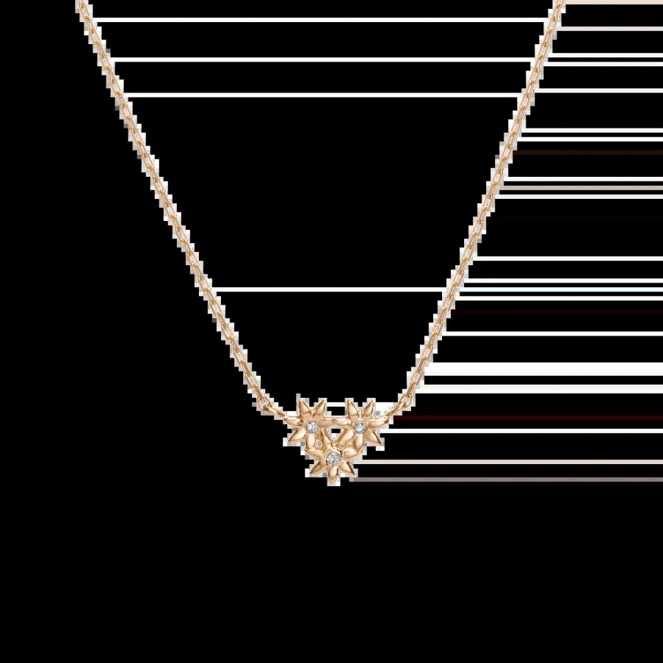 Flower Necklace Mini Pendant with Diamonds. Image via Aurate.