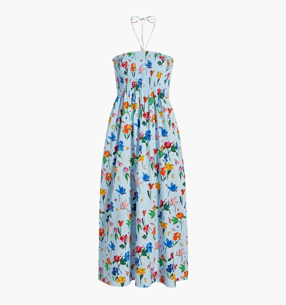 HHH240_The Long Roxie Nap Dress_Light Blue Space Floral_A