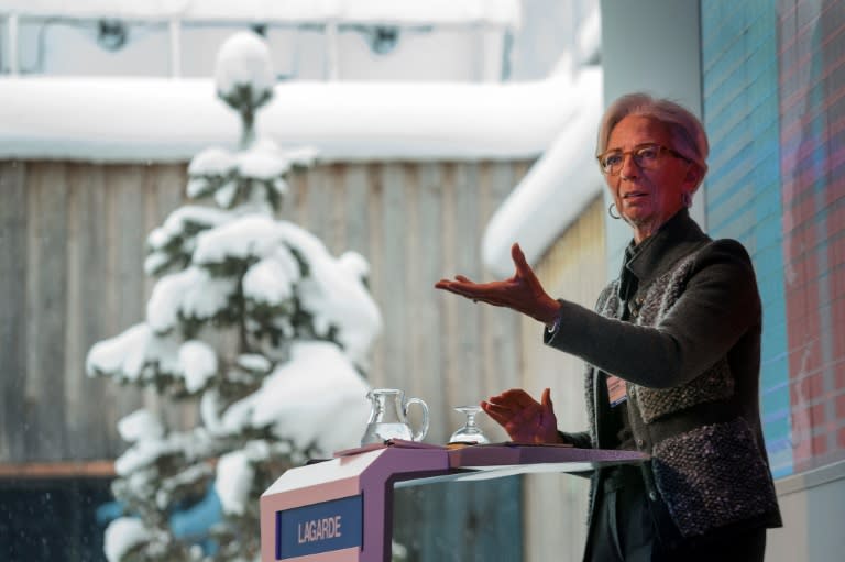 International Monetary Fund Managing Director Christine Lagarde gives a speech at the World Economic Forum annual meeting in Davos, on January 20, 2016