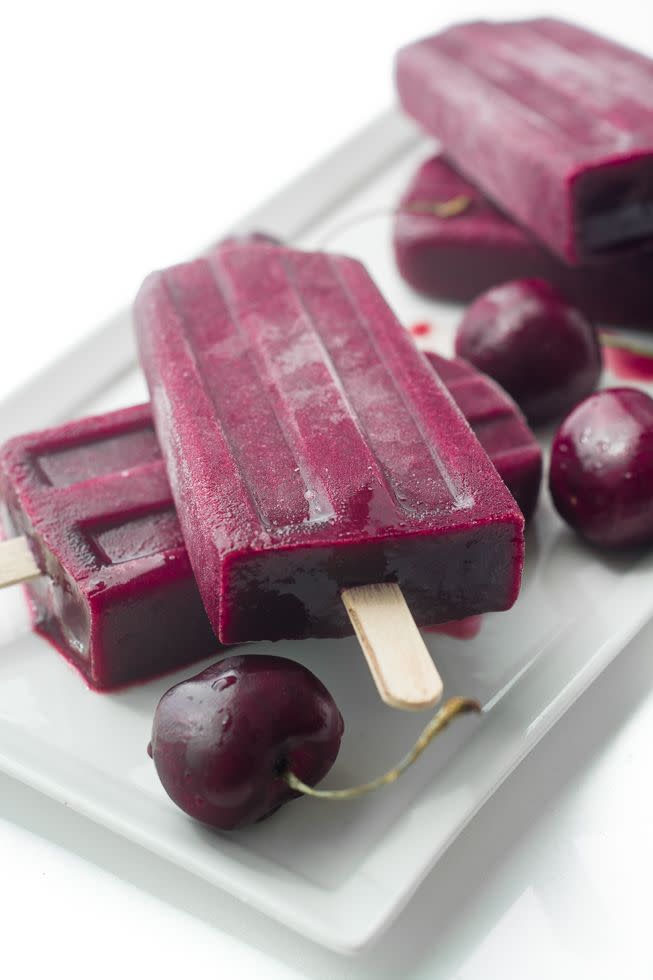 Cherry Lemonade Popsicles