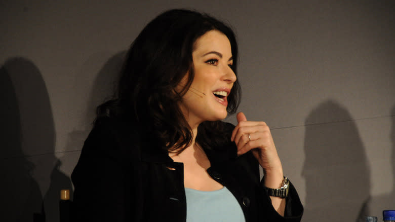 Nigella Lawson in a conference