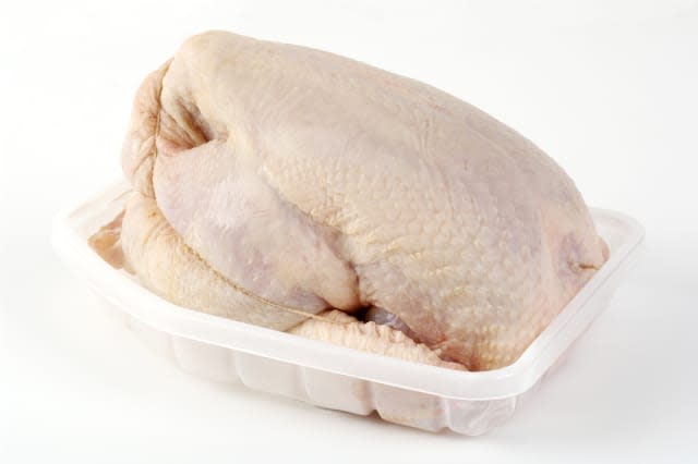 Uncooked chicken