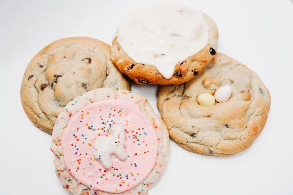 Cookie Co. flavors featured here are chocolate chip, Orange Blossom, Animal Cookie and Cadbury Egg.