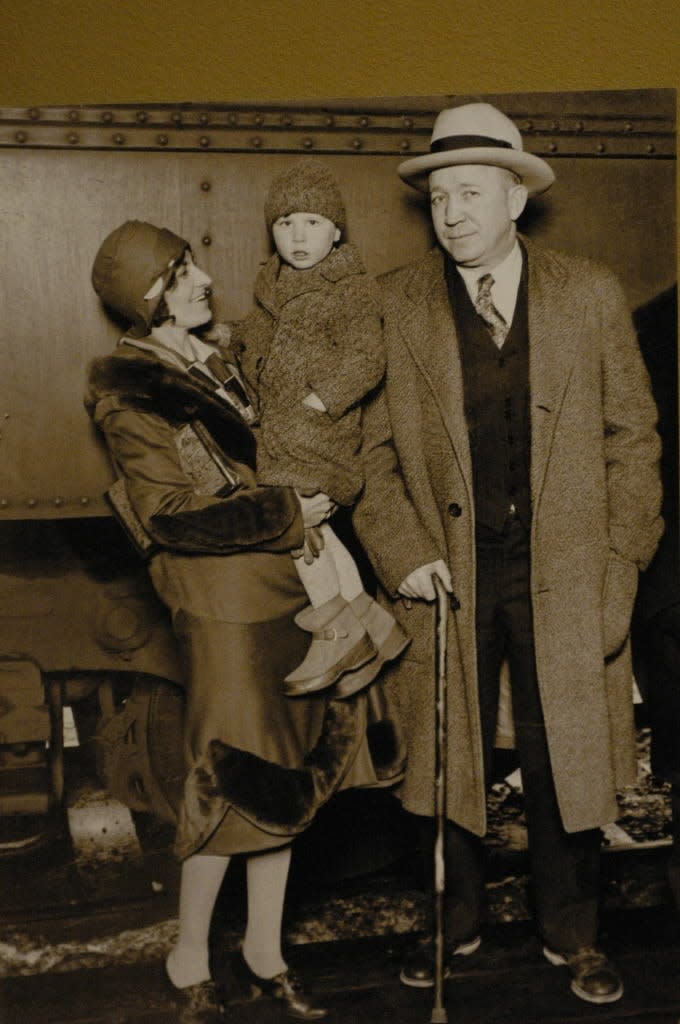 A family photo at the Knute Rockne exhibit at the Northern Indiana Center for History.