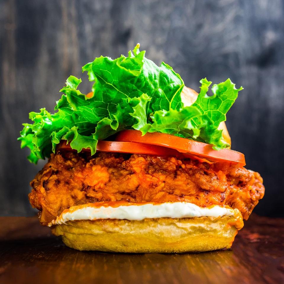 Spicy Buffalo Ranch Chicken Burgers