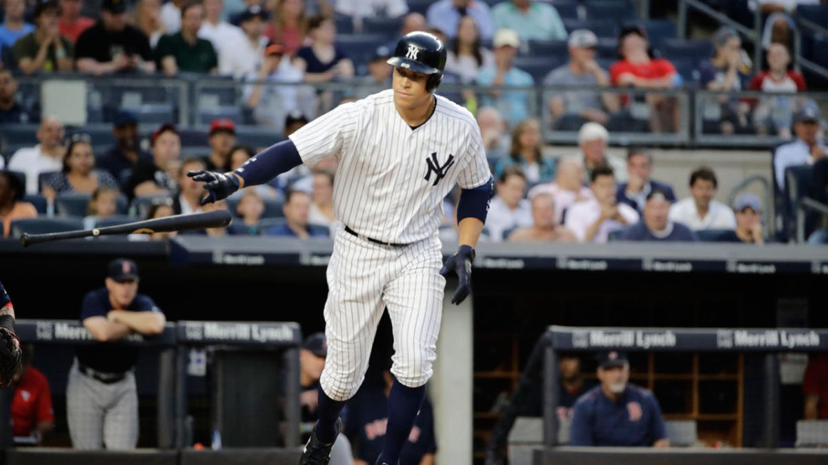 Aaron Judge New York Yankees Autographed Majestic 2017 Home Run