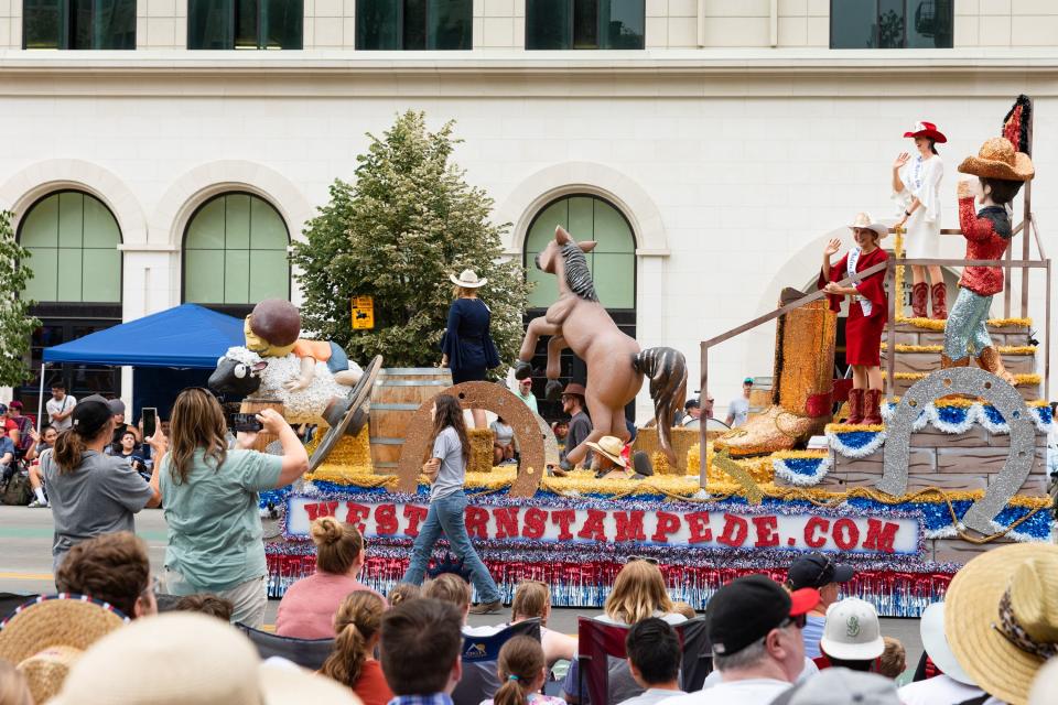 A float from Westernstampede.com at the annual Days of ’47 Parade in Salt Lake City on Monday, July 24, 2023. | Megan Nielsen, Deseret News