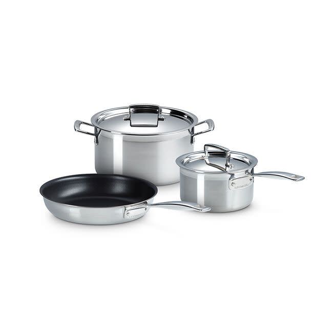 <p><a href="https://go.redirectingat.com?id=74968X1596630&url=https%3A%2F%2Fwww.lecreuset.com%2F5-piece-classic-stainless-steel-set-winter-savings-event%2FST00192000001001.html&sref=https%3A%2F%2F" rel="nofollow noopener" target="_blank" data-ylk="slk:Shop Now;elm:context_link;itc:0;sec:content-canvas" class="link ">Shop Now</a></p><p>Le Creuset Classic Stainless Steel 5-Piece Set </p><p>lecreuset.com</p><p>$375.90</p>