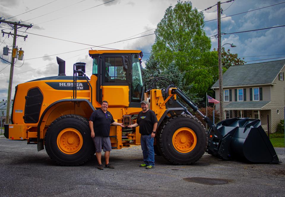 Heavy Equipment, Loaders & Parts, Lebanon, Pa., has joined the HD Hyundai Construction Equipment North America dealer network, serving a large area of south-central Pennsylvania. Shown here are co-owners Eric Miller, president (left), and Alan Miller, vice president.