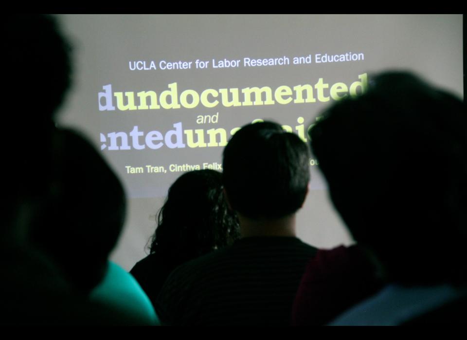 Over one hundred people gathered for the book launch of "Undocumented and Unafraid: Tam Tran, Cinthya Felix, and the Immigrant Youth Movement" at the UCLA Downtown Labor Center on Monday, June 4, 2012. Among those present were the Tran and Felix families.