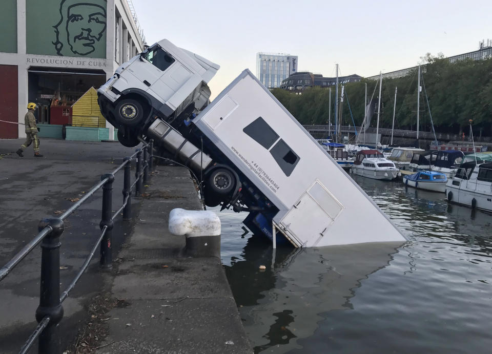 The lorry was carrying costumes for a BBC show. (SWNS)