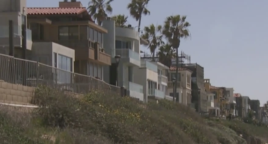 Homes seen at Manhattan Beach, LA. 