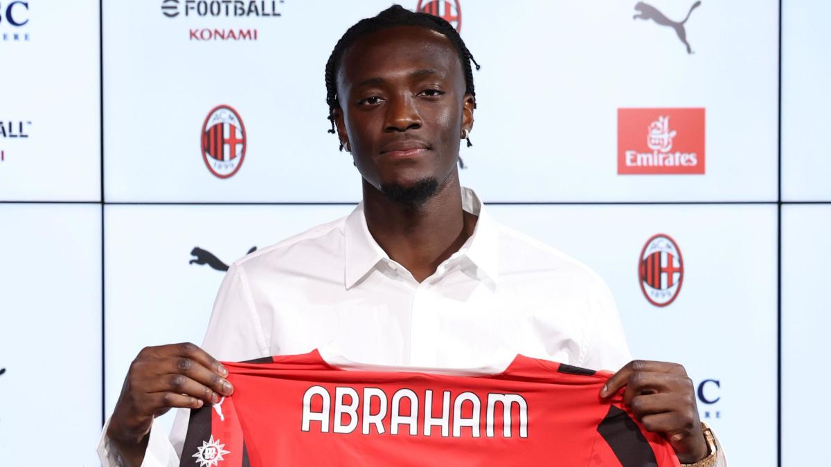 England striker Abraham joins Milan on loan from Roma