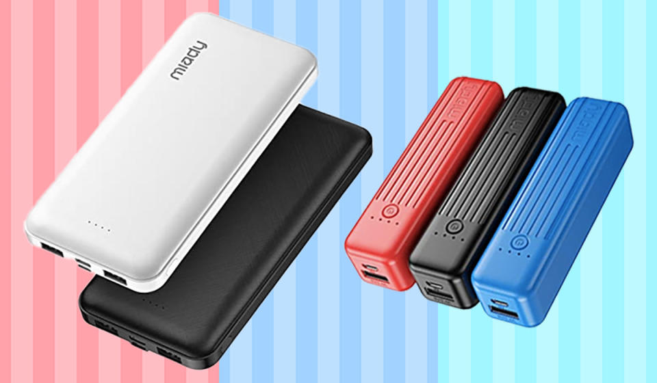 Miady portable phone chargers make sure your phone never dies. (Photo: Amazon)