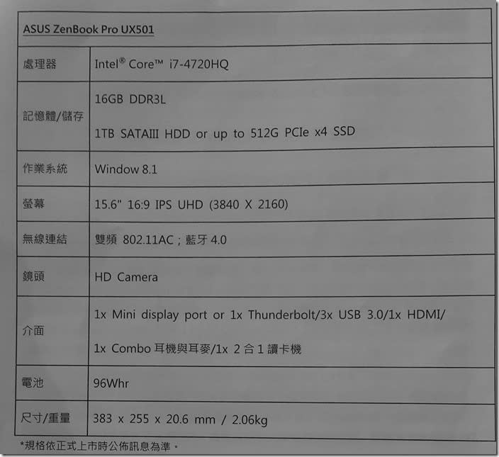 ASUS ZenBook UX305 / Pro UX501 變形平板Transformer Book T300 / T100 Chi 即日上市