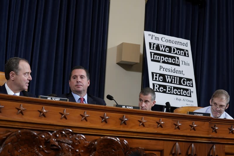 House Intelligence Committee holds hearing on Trump impeachment inquiry on Capitol Hill in Washington