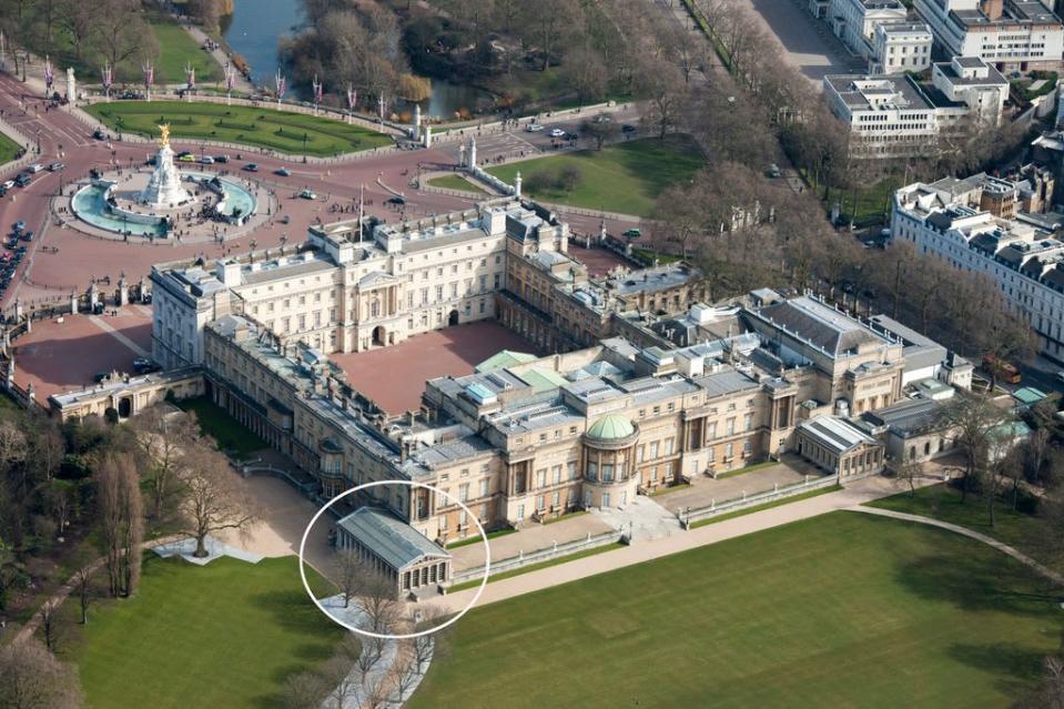 Buckingham Palace aerial shot