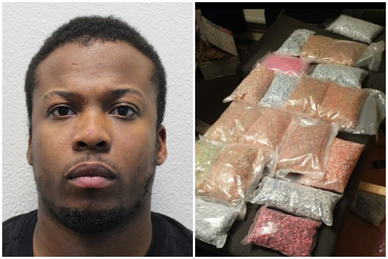 Patrick Scotland pleaded guilty to drug offences following the largest haul of MDMA and crystal meth from a British home. (Met Police)