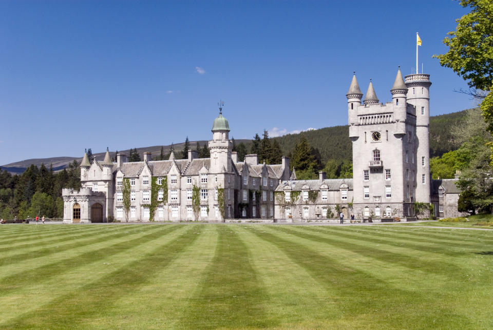 <p>Queen Elizabeth and Prince Charles, Balmoral Castle in Aberdeenshire, Scotland</p>