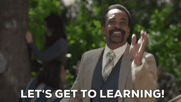 Tim Meadows saying "let's get to learning!" in The Goldbergs