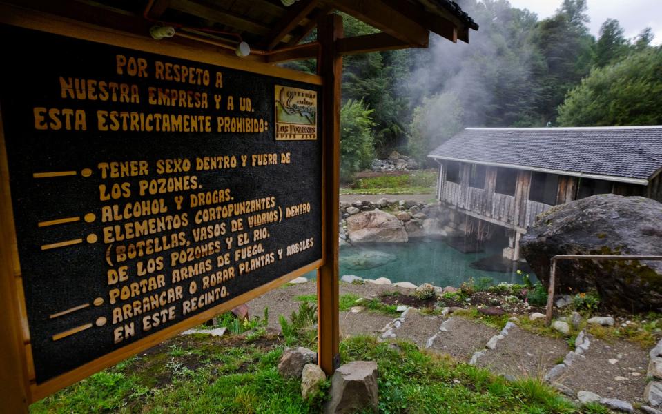 The steaming springs of Termas Los Pozones - Credit: ALAMY