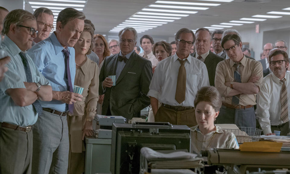 Tom Hanks v thrilleri Stevena Spielberga The Pentagon Papers The Post z roku 2017. 