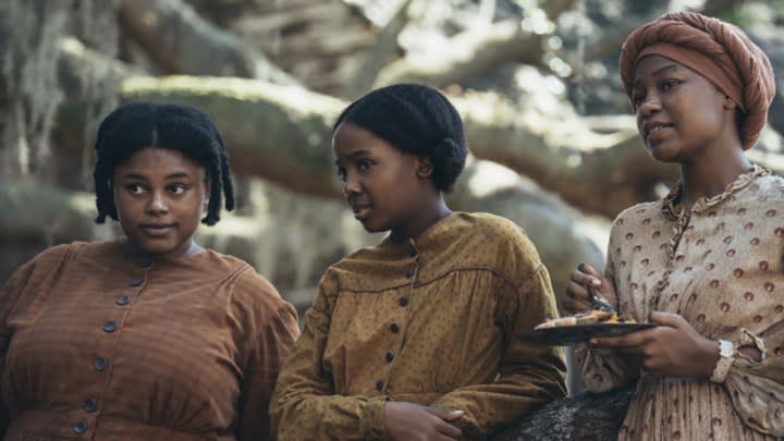 Three young girls in The Underground Railroad on Amazon Prime.