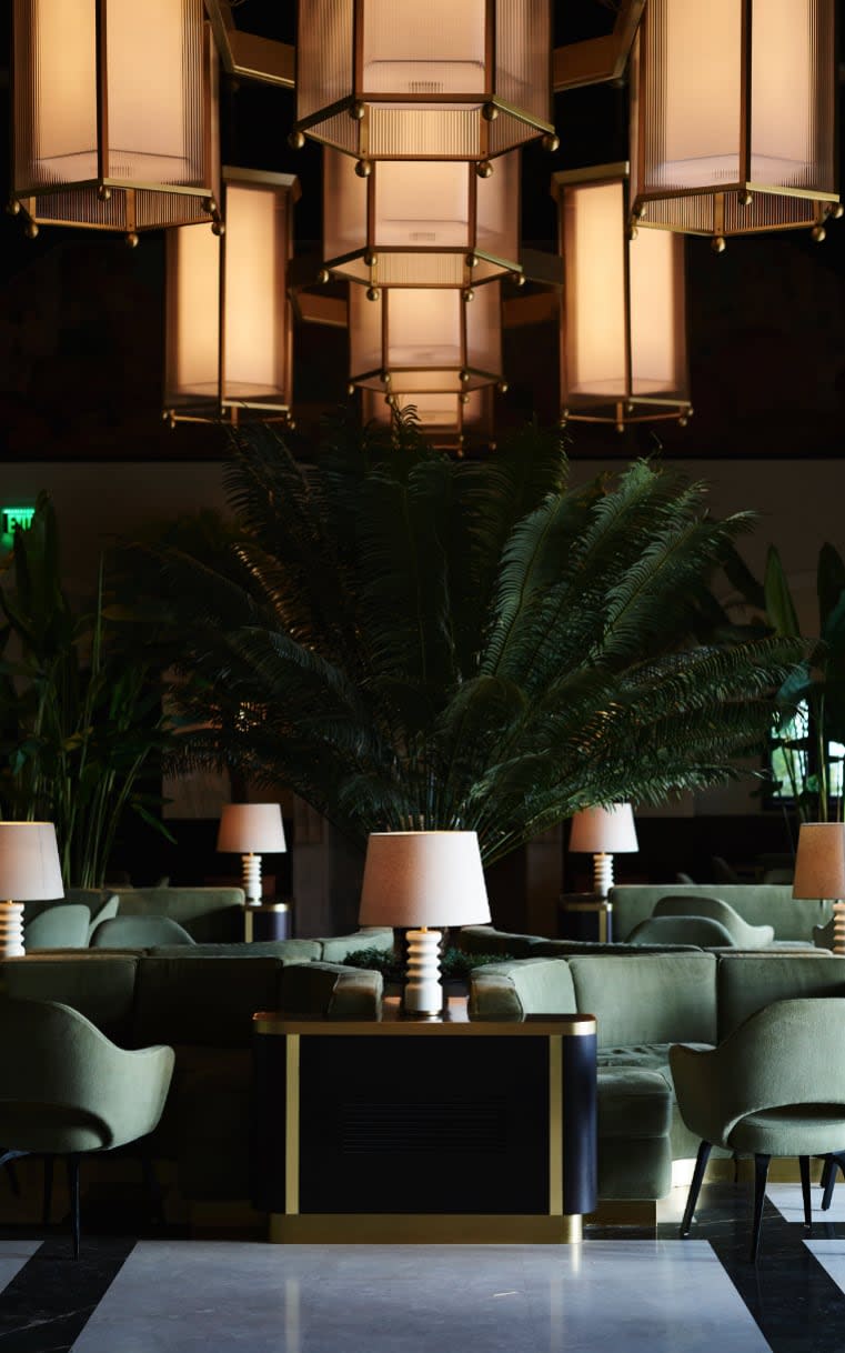 Le Sirenuse Miami restaurant, designed by Joseph Dirand, is at the heart of the hotel - Credit: Adrian Gaut