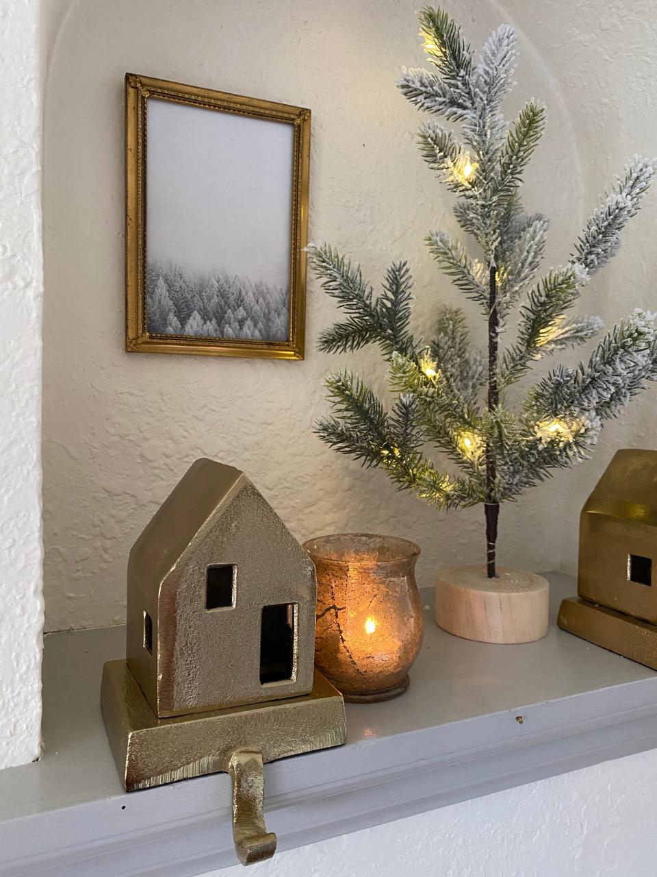 Little trees and framed prints make for fun little scenes.