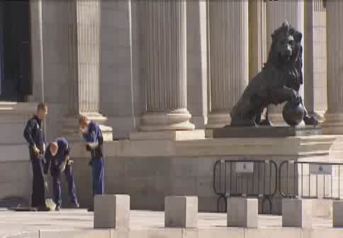 El Congreso blindado ante la convocatoria del 25S