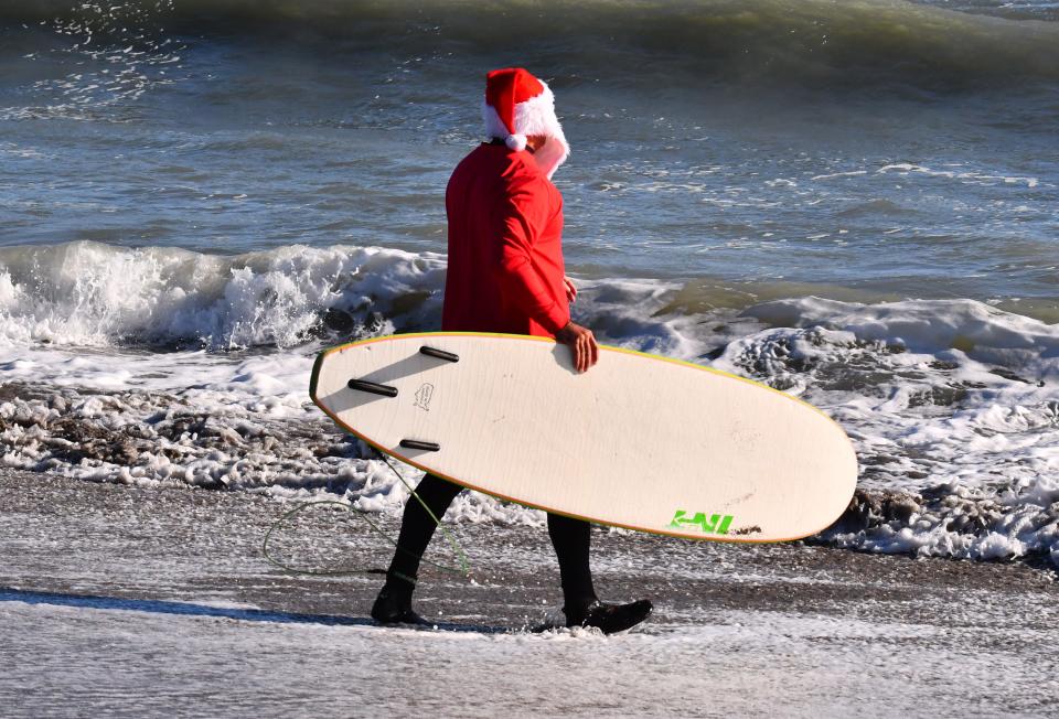 The holidays definitely put a crimp in our regular routines. But it's fun to embrace all craziness this time of year has to offer, like the annual Christmas Eve Surfing Santas in Cocoa Beach.