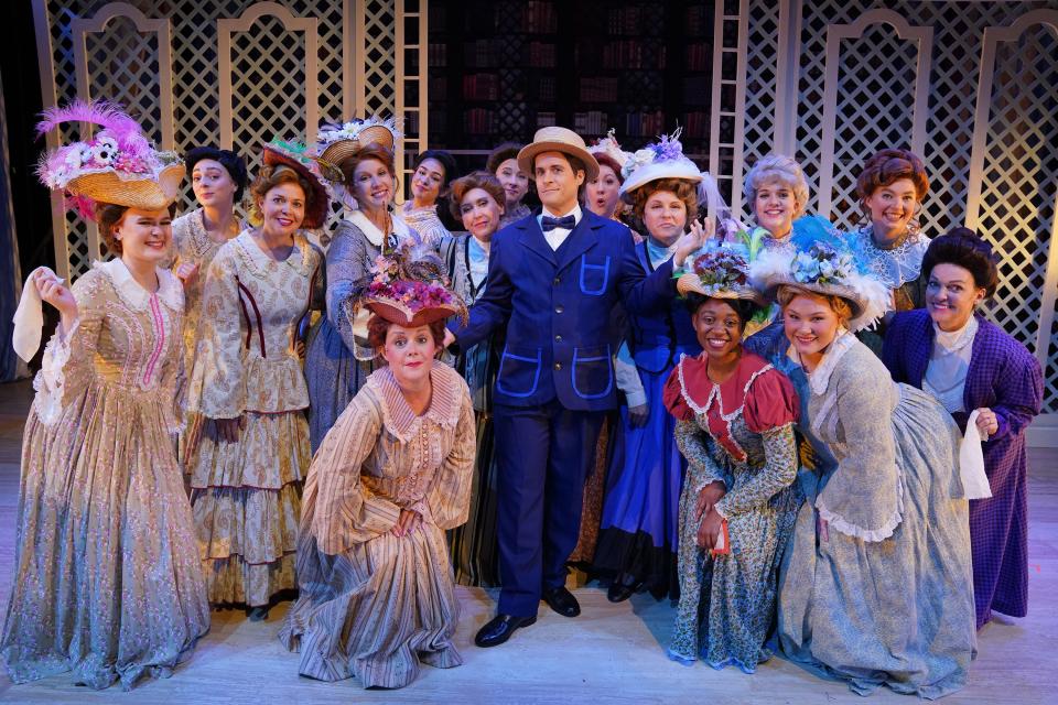 Benjamin Cox, center, plays "Harold Hill" in "The Music Man," on stage at Cocoa Village Playhouse through Feb. 12, 2023. Visit cocoavillageplayhouse.com.