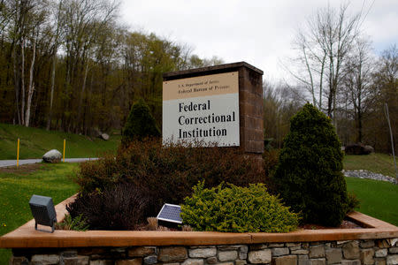 FILE PHOTO: The entrance to the Federal Correctional Institution, Otisville where Michael Cohen, the former lawyer for U.S. President Donald Trump will be imprisoned beginning May 6, 2019 is seen in Otisville, New York, U.S. April 30, 2019. REUTERS/Mike Segar/File Photo