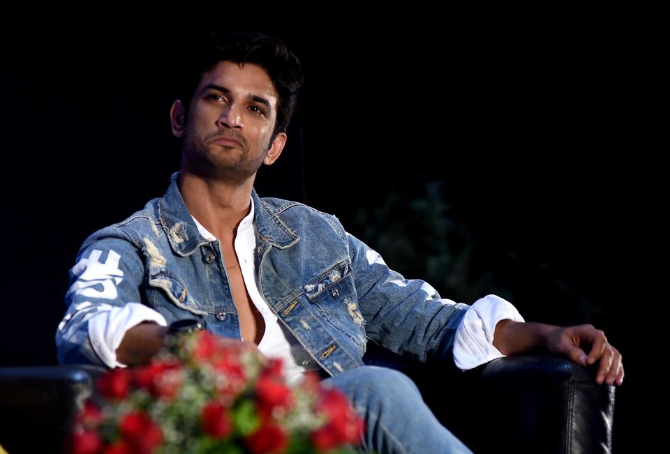 Indian Bollywood actor Sushant Singh Rajput attends the book launch of 'Boundless' in Mumbai on April 10, 2019. (Photo by Sujit Jaiswal / AFP)        (Photo credit should read SUJIT JAISWAL/AFP via Getty Images)