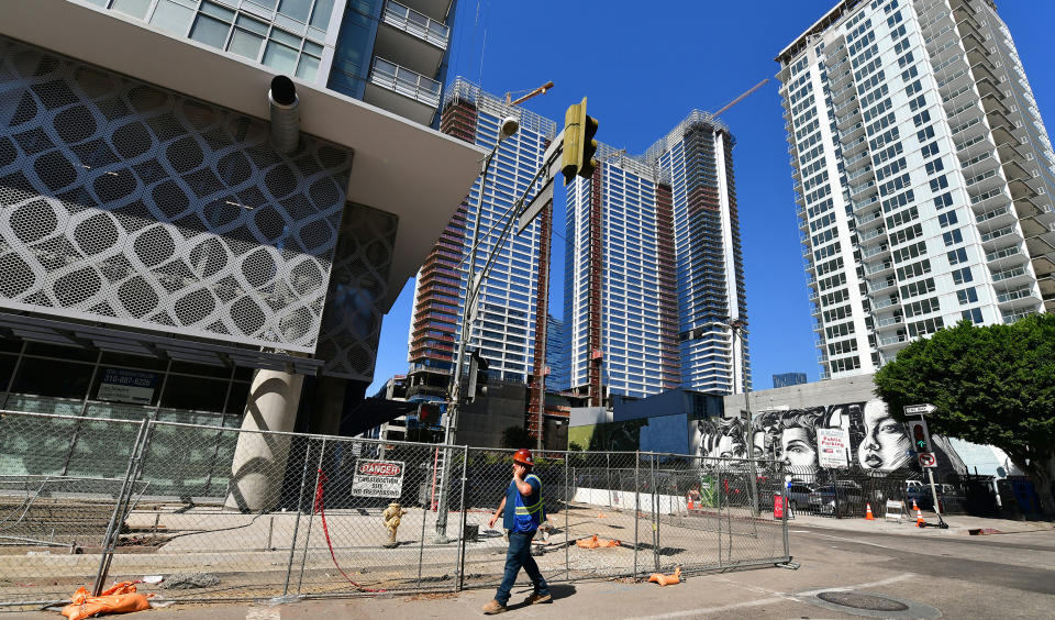 Image: Apartments under construction in Los Angeles (Frederic J. Brown / AFP - Getty Images file)