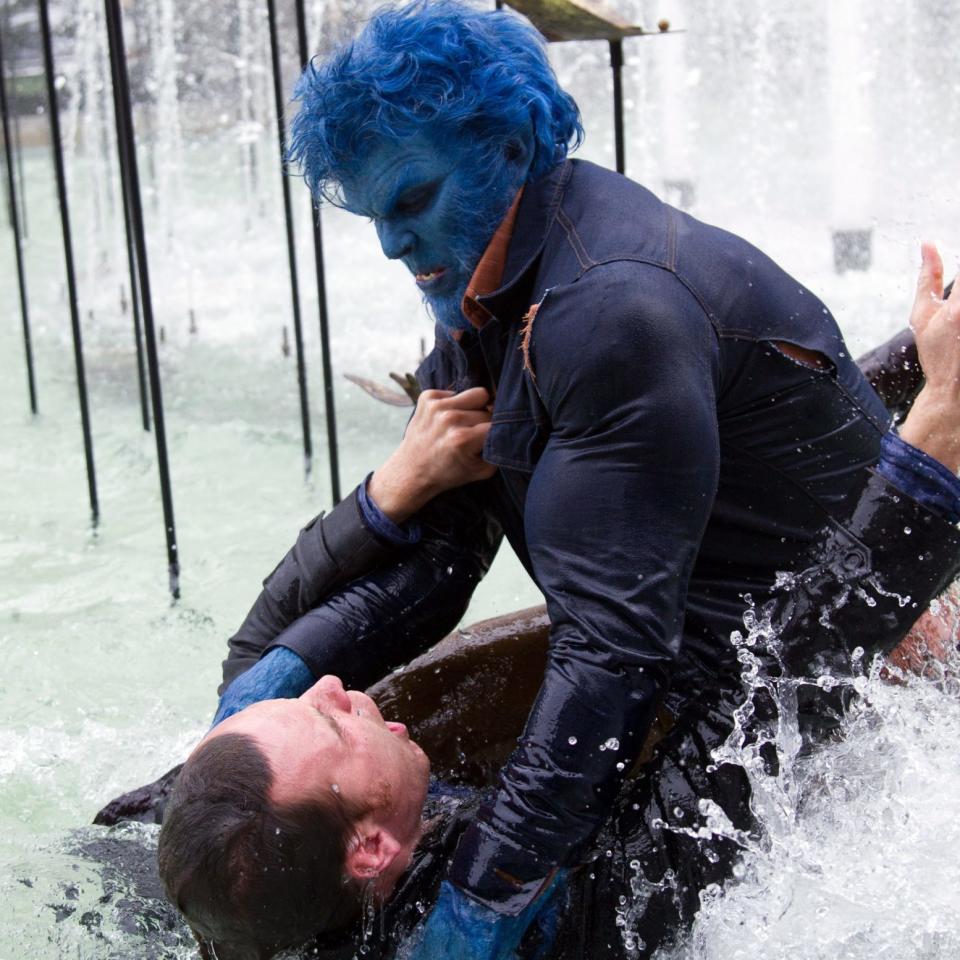 Hoult as The Beast in X-Men: Days of Future Past - Credit: rex