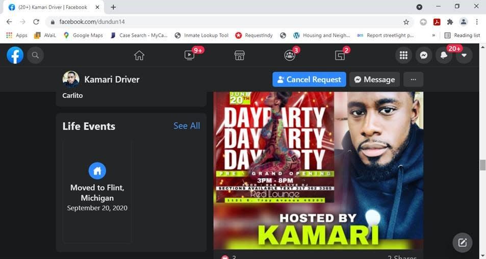 A social media flier promoting the grand opening of the Red Lounge on June 20, 2021. Police say owner Kamari Driver failed to pay thousands of dollars in taxes.